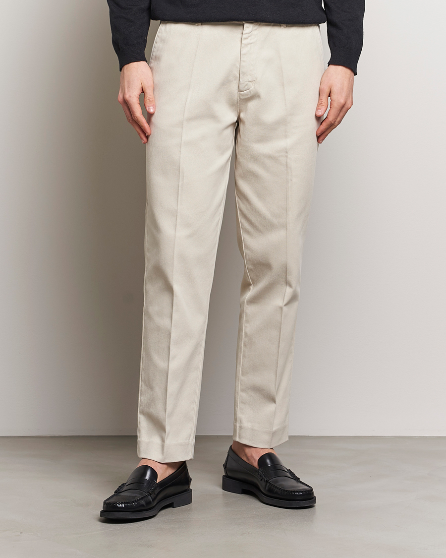Men | Formal Trousers | A Day\'s March | Miller Cotton/Lyocell Trousers Oyster