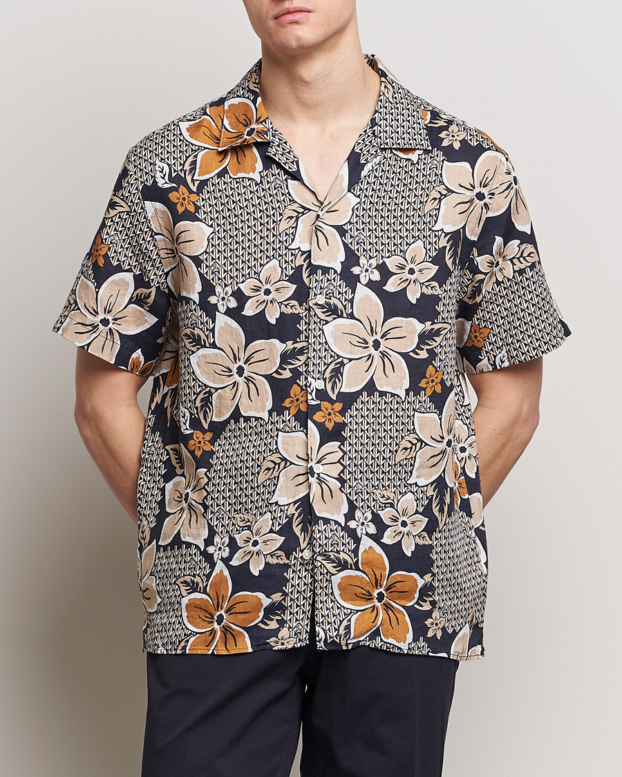 Men |  | J.Lindeberg | Elio Linen Island Floral Shirt Island Floral Mix