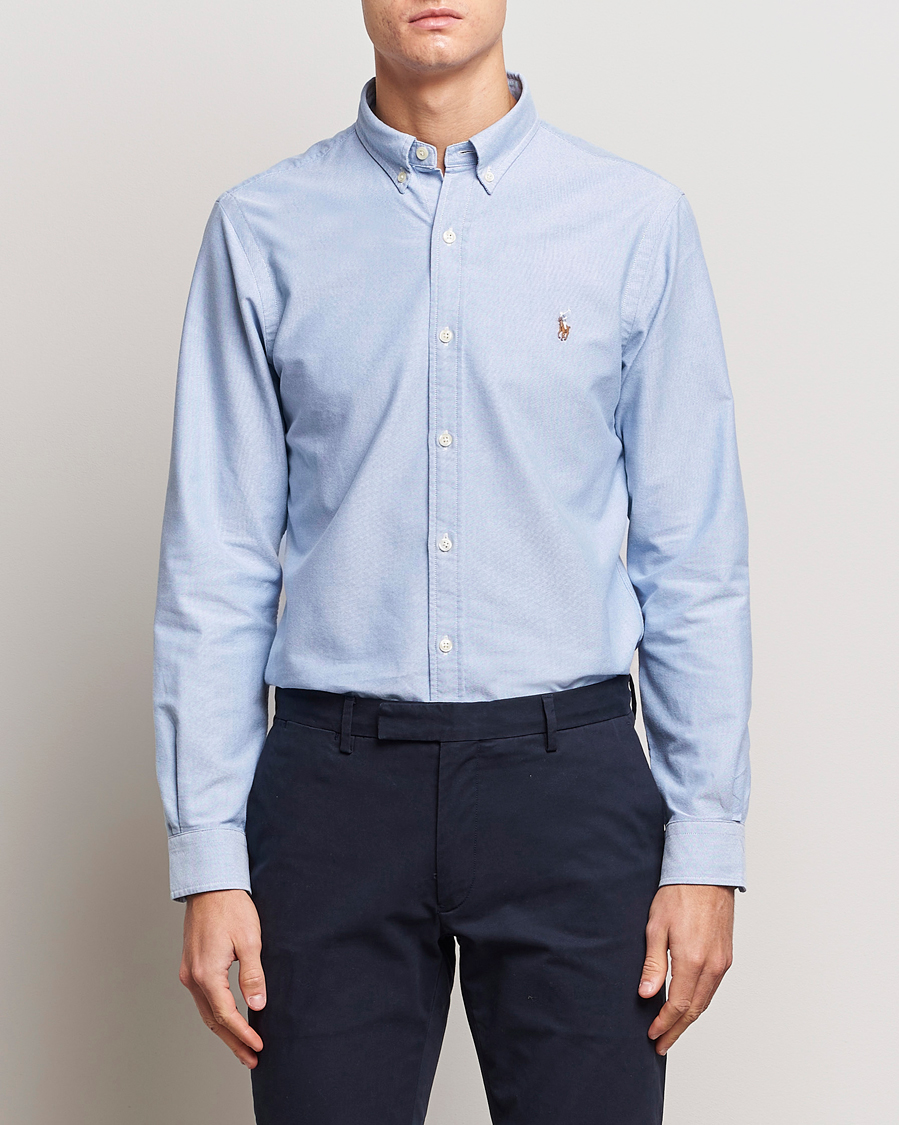 Men | Polo Ralph Lauren | Polo Ralph Lauren | 2-Pack Slim Fit Shirt Oxford White/Blue