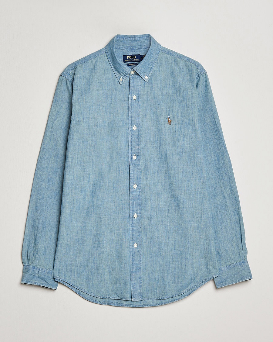Polo Ralph Lauren Custom Fit Shirt Chambray Washed – Blue