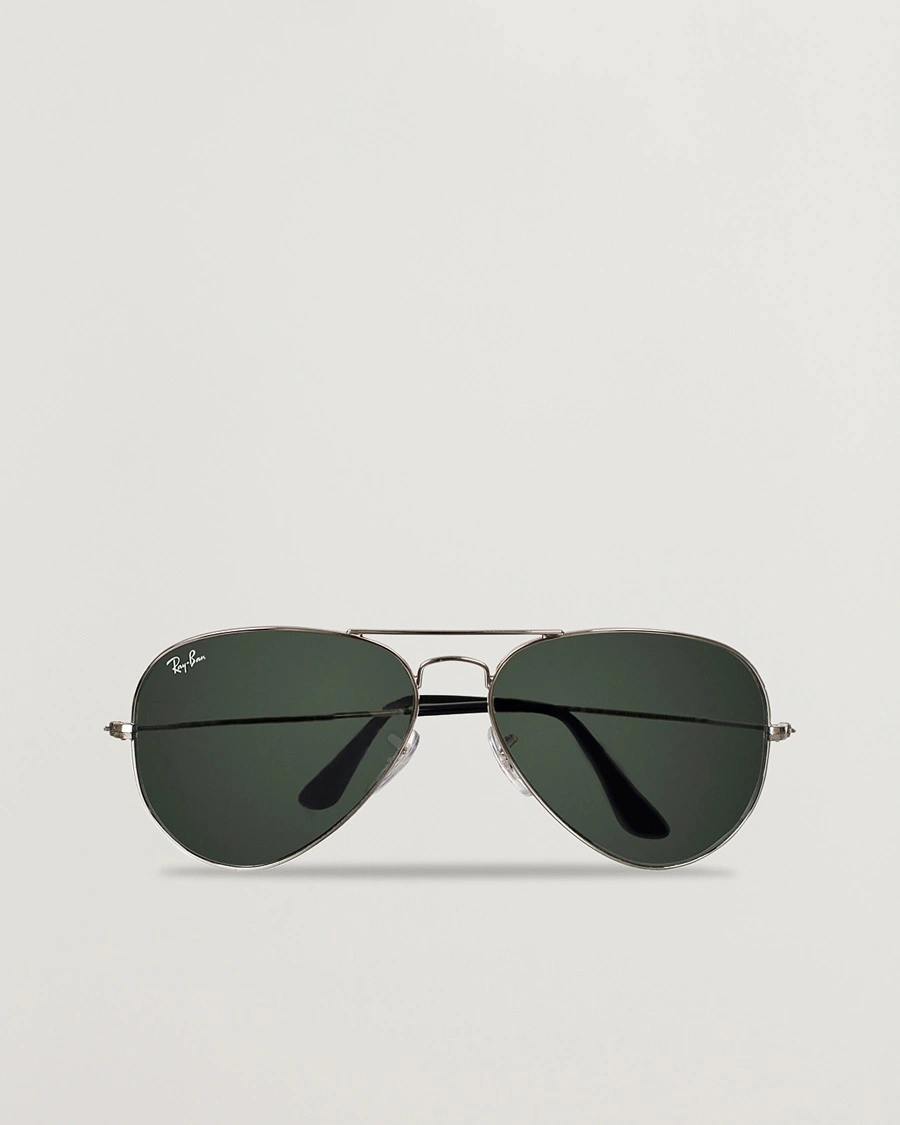 Ray-Ban 0RB3025 Aviator Large Metal Sunglasses Silver/Grey Mirror – Silver