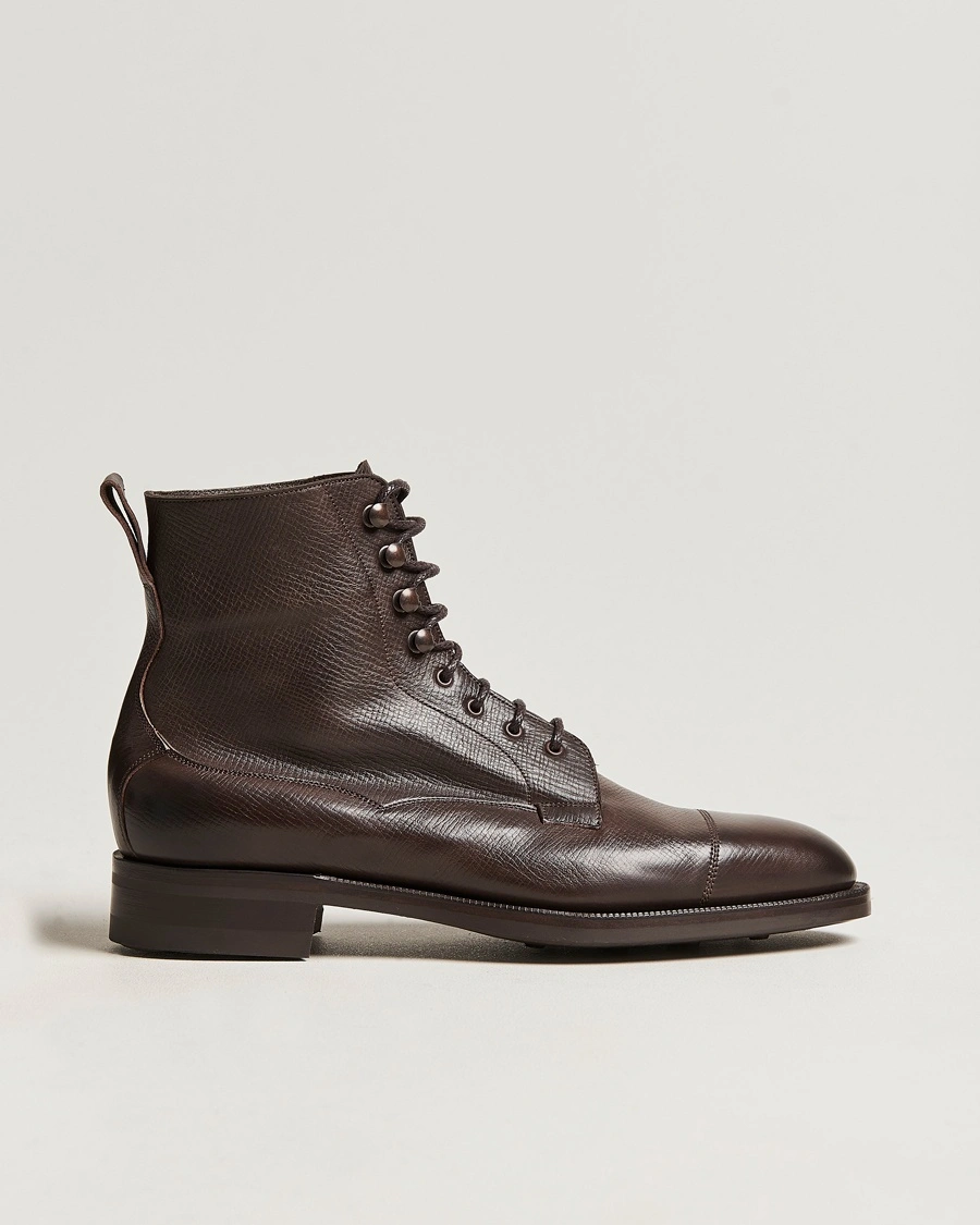 Edward Green Galway Grained Boot Dark Brown Utah Calf – Brown