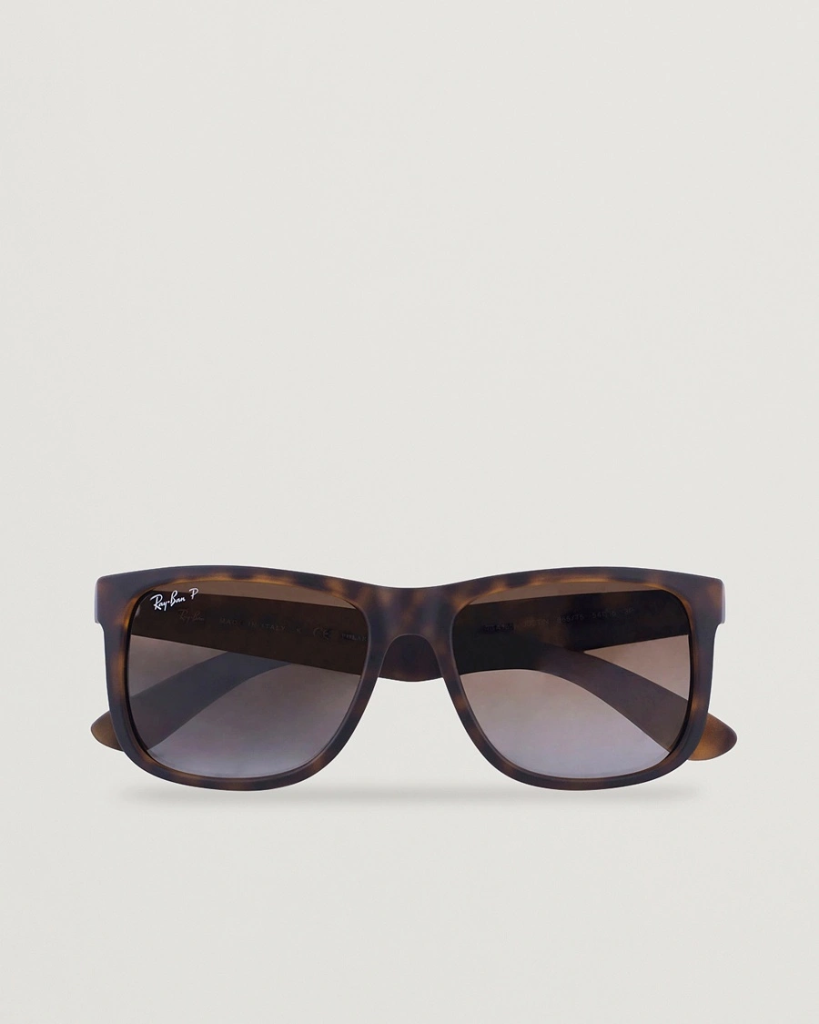 Ray-Ban 0RB4165 Justin Polarized Wayfarer Sunglasses Havana/Brown – Brown