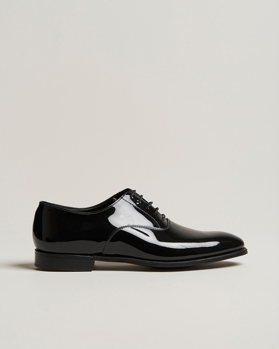 Crockett & Jones Overton Oxfords Black Patent – Black