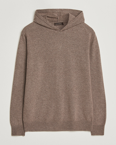 Oscar Jacobson Pascal Wool/Cashmere Hoodie Light Brown – Brown