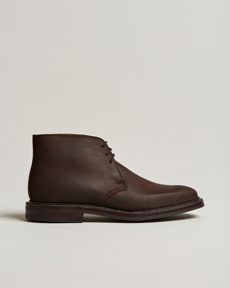 Crockett & Jones Molton Chukka Dk Brown Rough-Out Suede – Brown