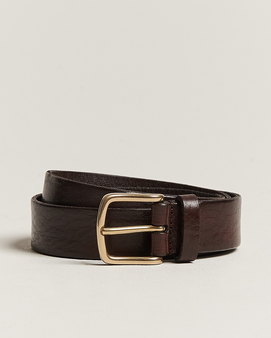 Anderson's Leather Belt 3 cm Dark Brown – Brown