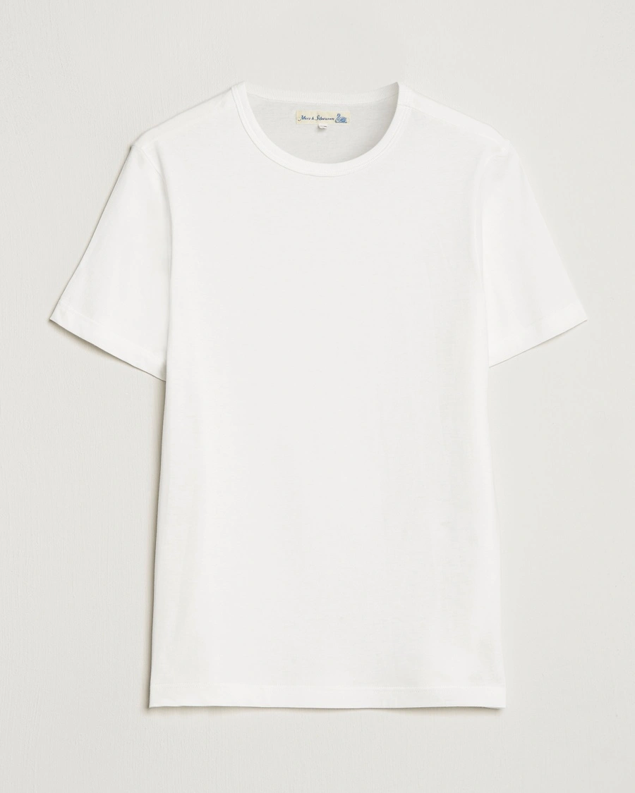 Merz b. Schwanen 1950s Classic Loopwheeled T-shirt White – White