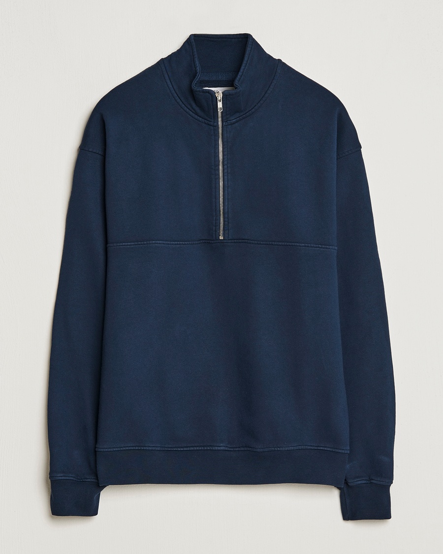 Colorful Standard Classic Organic Half-Zip Navy Blue – Blue