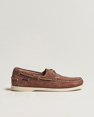 Sebago Docksides Suede Boat Shoe Dark Brown – Brown