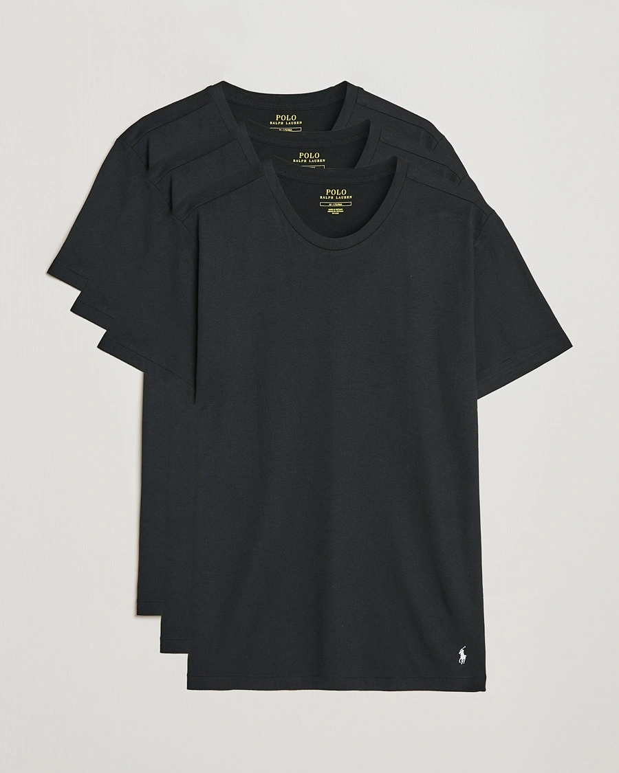 Polo Ralph Lauren 3-Pack Crew Neck T-Shirt Black – Black