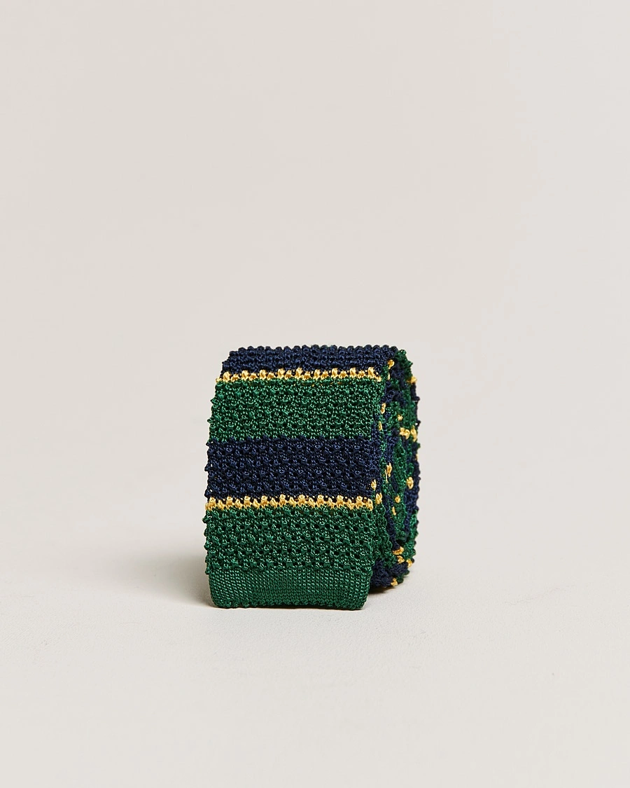 Polo Ralph Lauren Polo Ralph LaurenRegim Knitted TieGreen/Navy/Gold – Blue