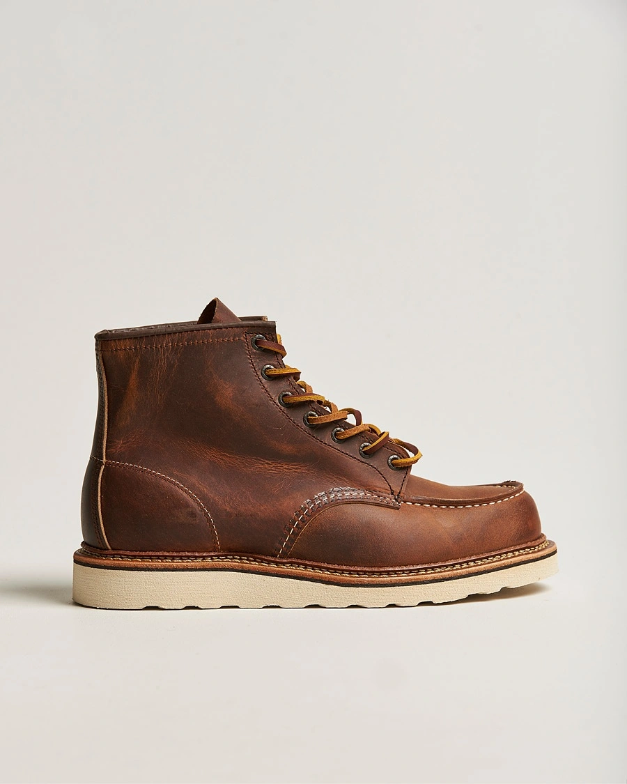 Red Wing Shoes Moc Toe Boot Copper Rough/Though Leather – Brown