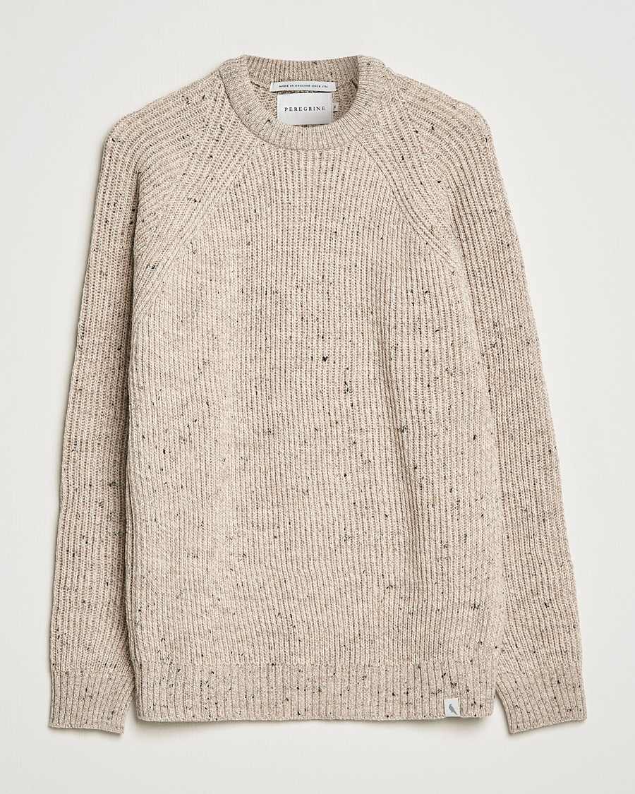 Peregrine Ford Knitted Wool Jumper Oatmeal – Beige