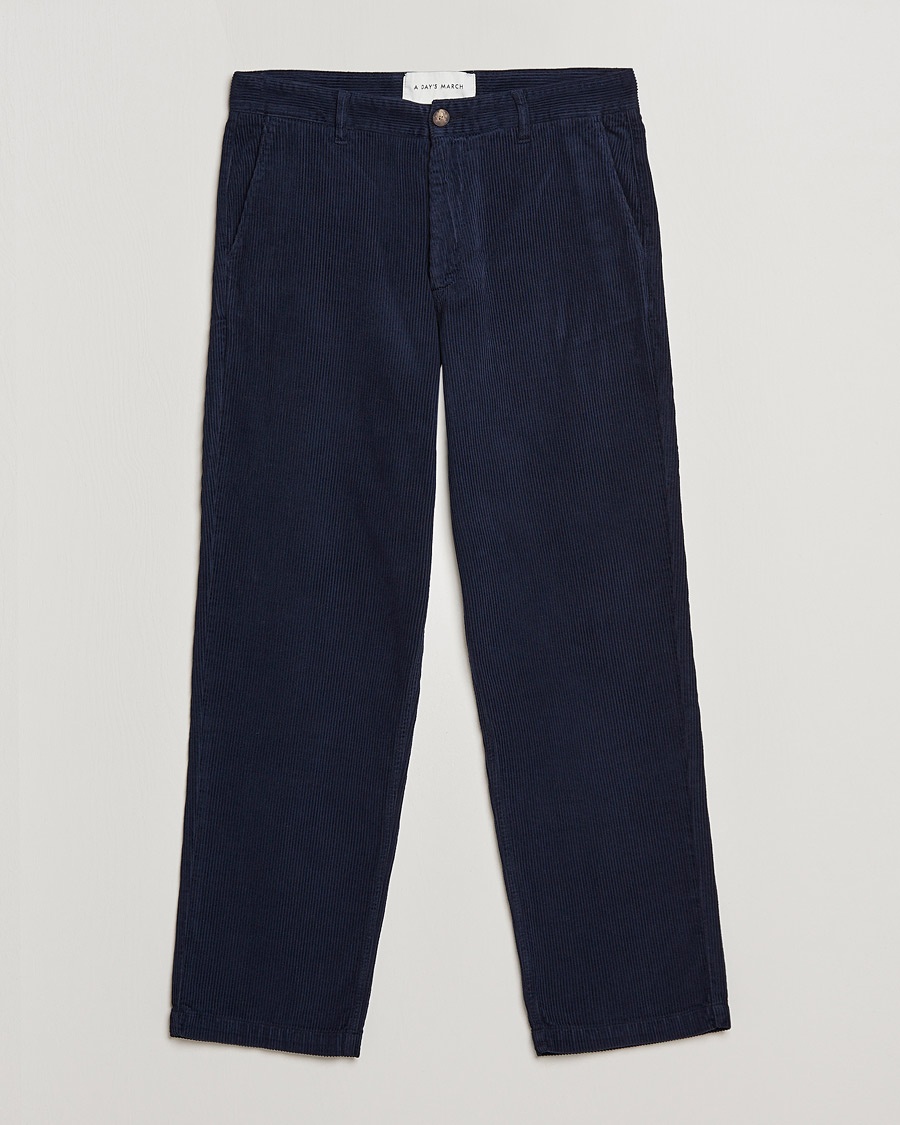 A Day's March Redwood Cord Trousers Navy – Blue