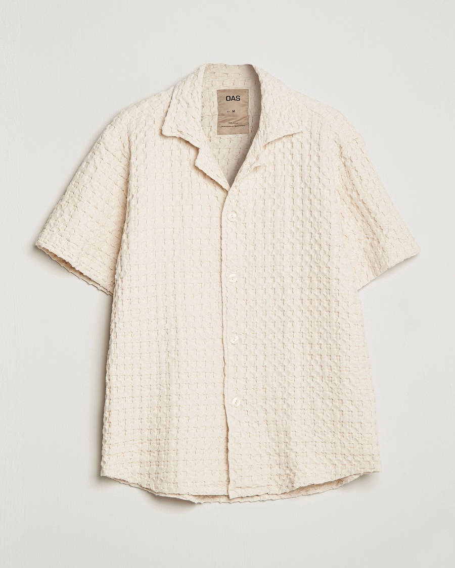 OAS Cuba Waffle Shirt Ecru – White