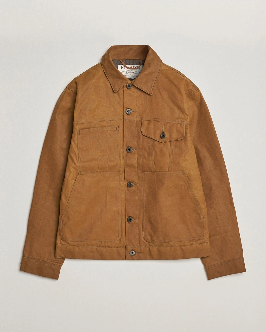 Filson Short Lined Tin Cloth Cruiser Dark Tan – Brown