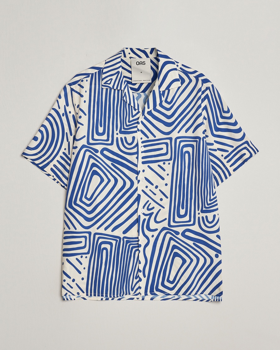 OAS Viscose Resort Short Sleeve Shirt Eldovado – Blue