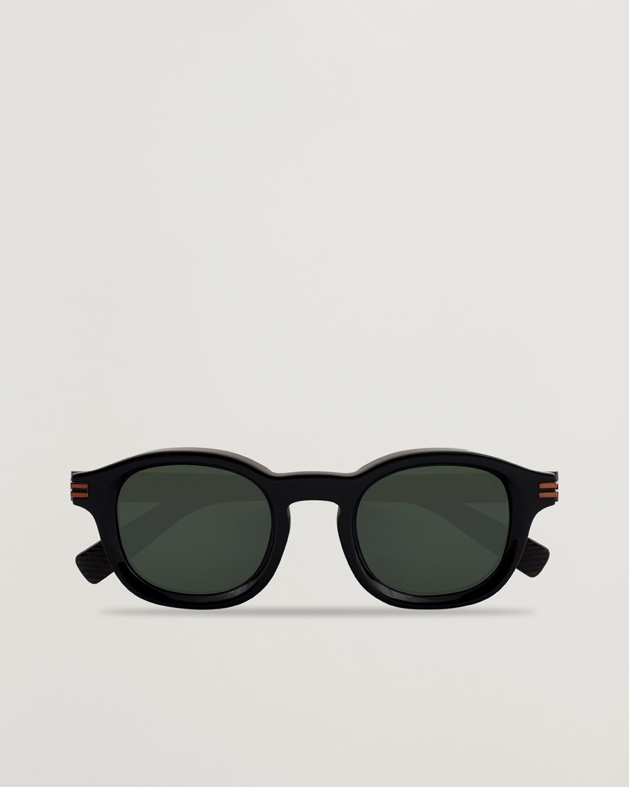 Zegna EZ0229 Sunglasses Black/Green – Black