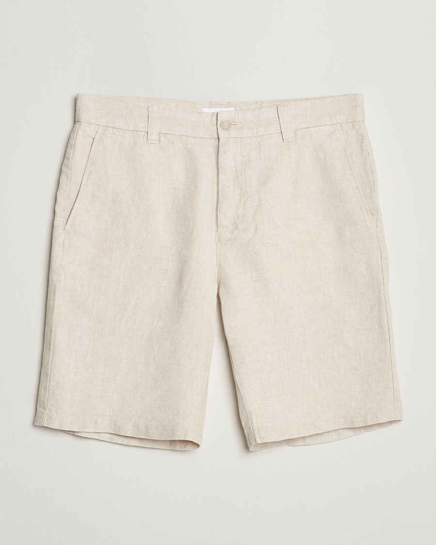 NN07 Crown Linen Shorts Oat – Beige