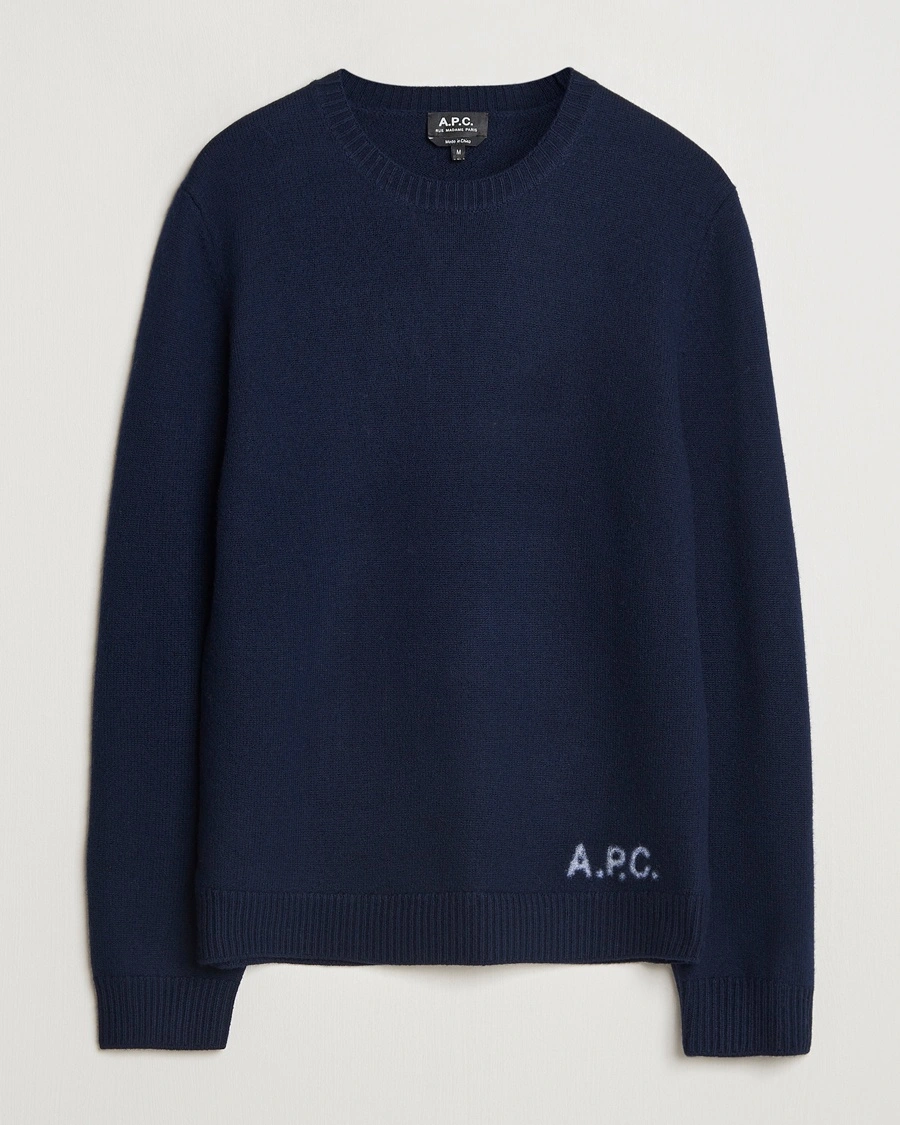 A.P.C. Edward Wool Knitted Sweater Dark Navy – Blue