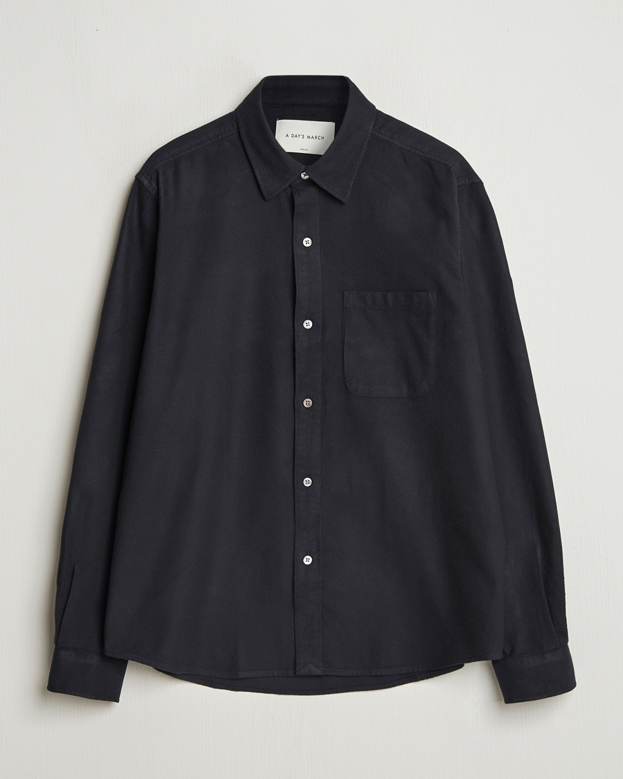 A Day's March Newark Flannel Shirt Black – Black