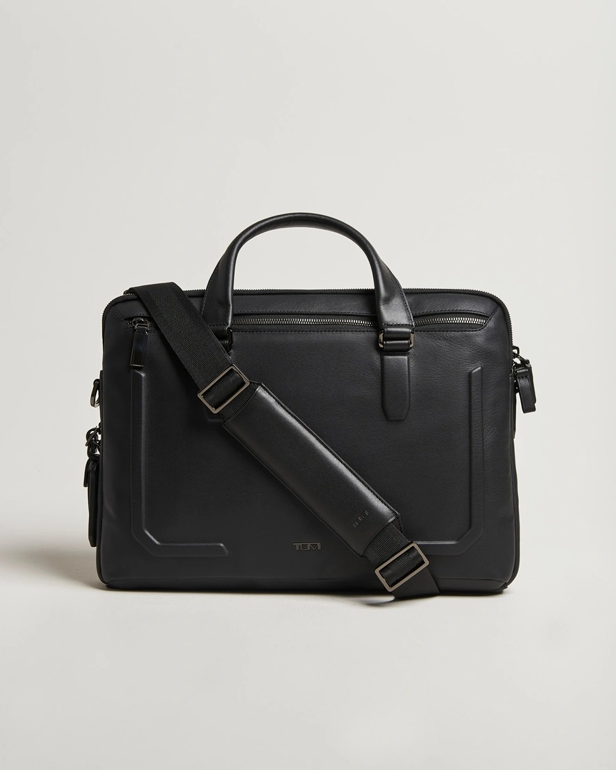 TUMI Harrison Sycamore Slim Leather Brief Black – Black