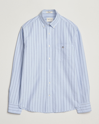 GANT Regular Fit Classic Oxford Striped Shirt Light Blue – Blue