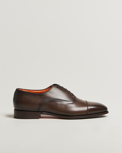 Santoni Adrian Oxford Dark Brown Calf – Brown