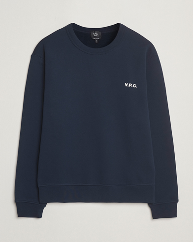A.P.C. Boxy Fit Petit VPC Sweatshirt Dark Navy/Ecru – Blue