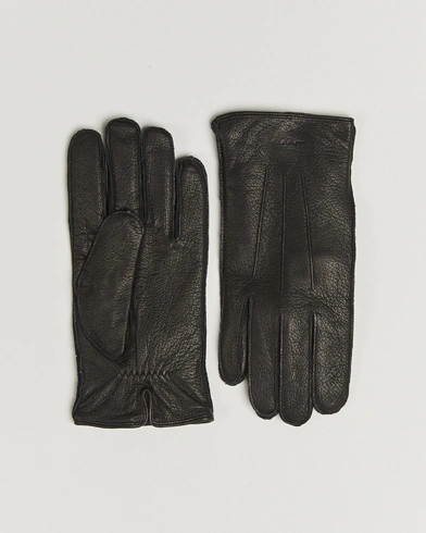GANT Cashmere Lined Leather Glove Black – Black