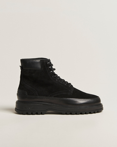 GANT Clafton Felt Lined Suede Boot Black – Black