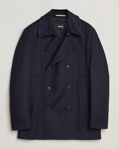BOSS BLACK Hyde Wool Peacoat Dark Blue – Blue