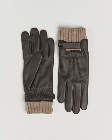 BOSS BLACK Hyden Leather Glove Dark Brown – Brown