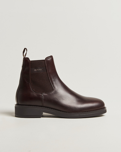 GANT Prepdale Leather Chelsea Boot Dark Brown – Brown
