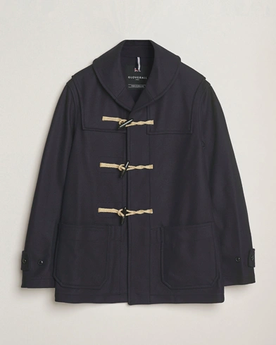 Gloverall Shawl Collar Duffle Jacket Navy – Blue