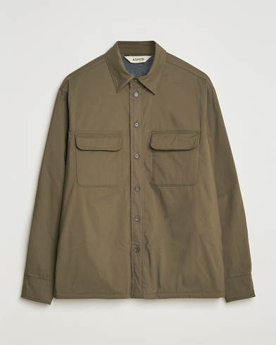 Aspesi Lined Nylon Shirt Jacket Olive – Green
