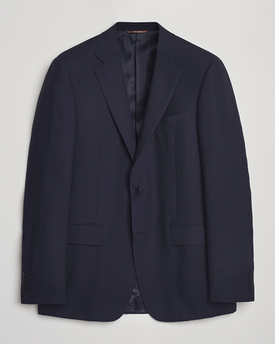 Canali Travel Wool Blazer Navy – Blue