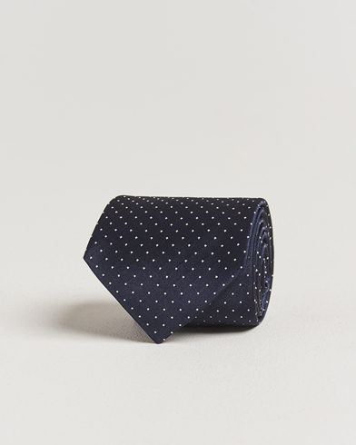 Canali Micro Dot Silk Tie Navy – Blue