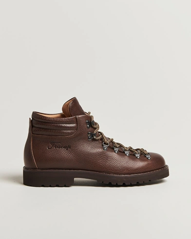 Fracap M127 Grained Leather Boot Dark Brown – Brown