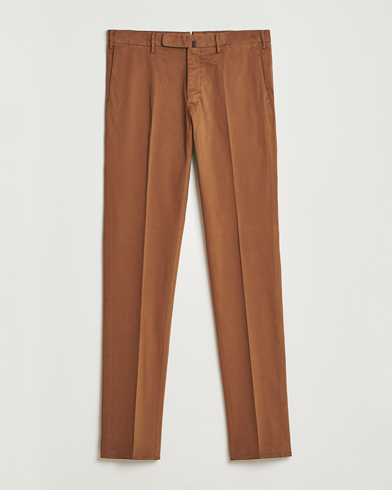 Incotex Slim Fit Cotton Stretch Chinos Brown – Brown