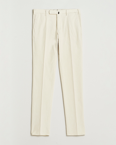 Incotex Slim Fit Baby Corduroy Trousers Off White – White