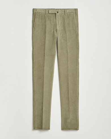 Incotex Slim Fit Baby Corduroy Trousers Sage – Green