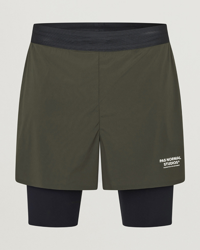 Pas Normal Studios Balance 2-in-1 Shorts Dark Olive – Green