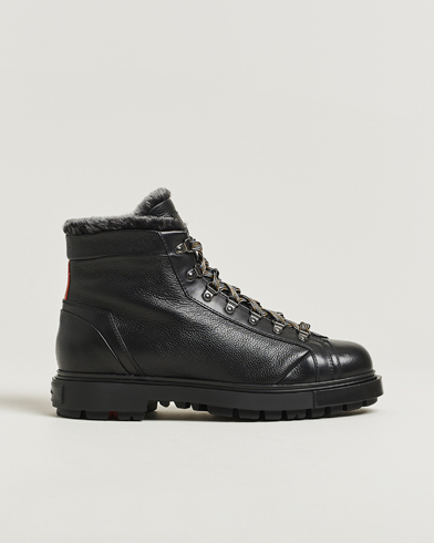 Santoni St Moritz Winter Boots Black Calf – Black