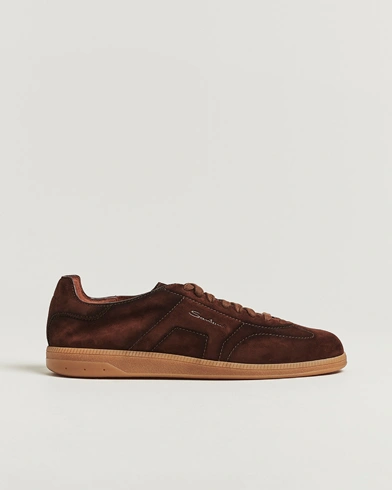 Santoni Oly Sneakers Dark Brown Suede – Brown