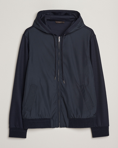 Zanone Full Zip Hybrid Jacket Navy – Blue