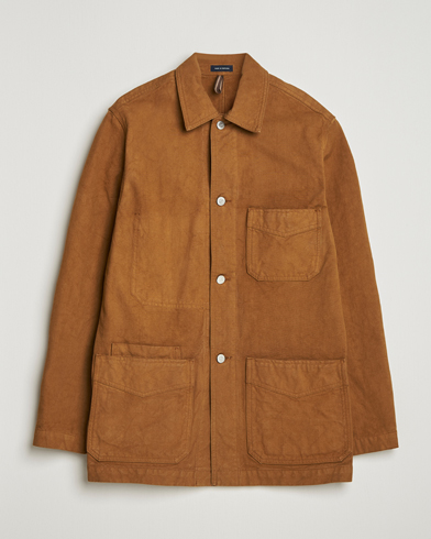 Drake's Duck Cotton Canvas Chore Coat Tobacco – Brown