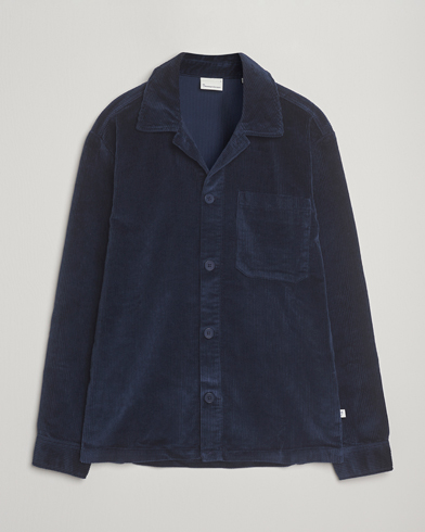 KnowledgeCotton Apparel Cotton Corduroy Overshirt Night Sky – Blue