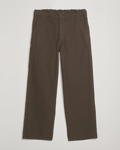 orSlow Wide Fit French Work Pants Coffee Brown – Brown